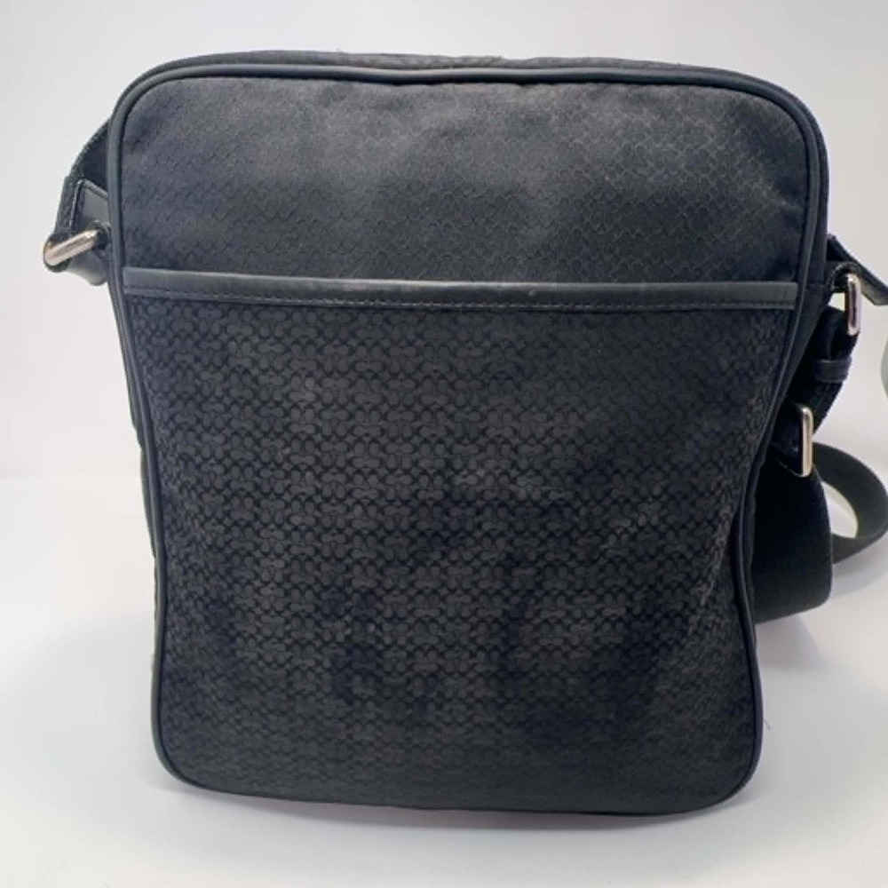 Coach E35-5058 Black Signature Jacquard Flight Bag Crossbody Messenger Y2K - Picture 9 of 15